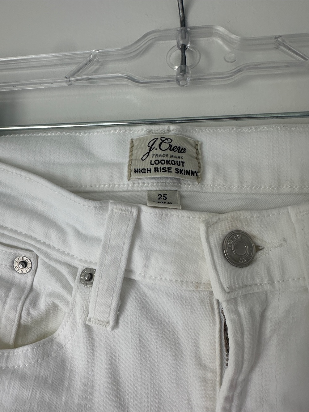 J. Crew White High-Rise Skinny Jeans